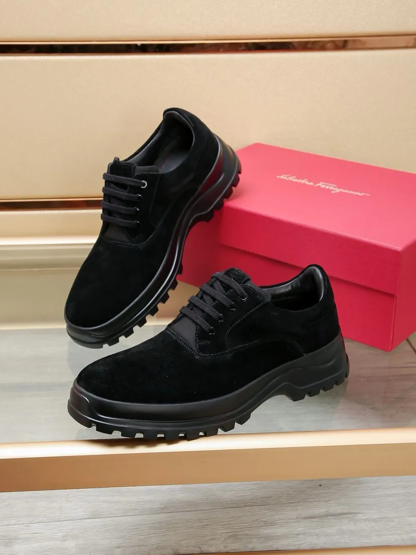 Men's men's shoes💰P660💰🔥《Ferragamo》👏Latest • High-end top brand luxury ~ purchasing agency, top quality ~. New fashionable business men's shoes🔜The uppers are made of original first-layer suede cowhide➕cowhide·lining, with fine workmanship. The original stylish and soft combination wear-resistant and non-slip outsole is light and comfortable on the feet. The real thing looks better in real photos. Number of yards: 38--44 (45 and 46 can be customized)